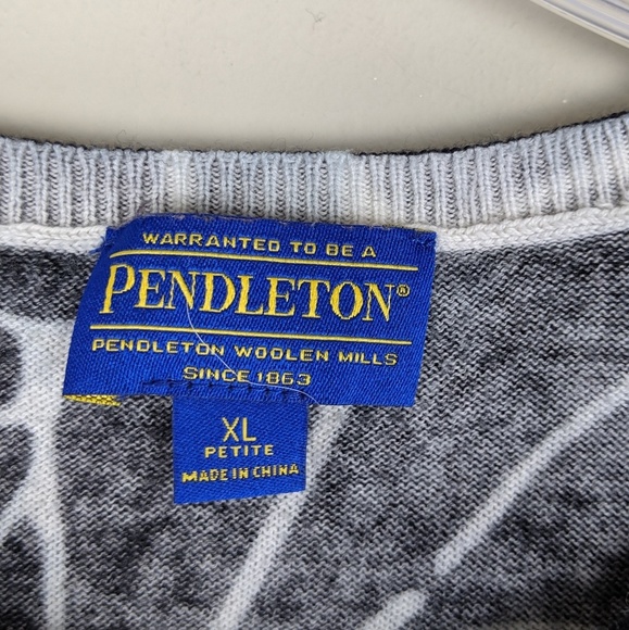 Pendleton | Black White Print Cardigan - H11 - Picture 5 of 6